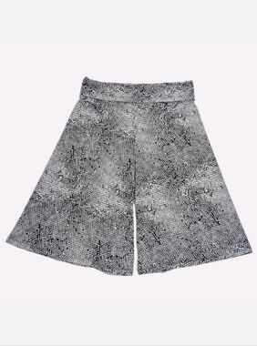 LAURA Flowy Culottes Cropped Pants Flare Leg Foldover Waist Animal Print